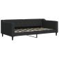 Preview: Tagesbett Ausziehbar mit Matratzen Schwarz 90x190 cm Stoff