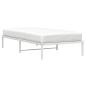 Preview: Bettgestell Metall Weiß 100x190 cm