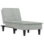Preview: Chaiselongue Hellgrau Samt