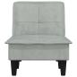 Preview: Chaiselongue Hellgrau Samt