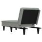 Preview: Chaiselongue Hellgrau Samt
