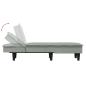 Preview: Chaiselongue Hellgrau Samt