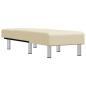 Preview: Chaiselongue Creme Kunstleder