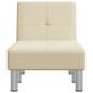 Preview: Chaiselongue Creme Kunstleder
