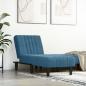 Preview: ARDEBO.de - Chaiselongue Blau Samt