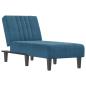 Preview: Chaiselongue Blau Samt