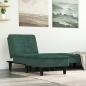 Preview: ARDEBO.de - Chaiselongue Dunkelgrün Samt