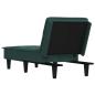 Preview: Chaiselongue Dunkelgrün Samt