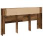 Preview: Bett-Kopfteil mit Ablagen Altholz-Optik 200x18,5x102,5 cm