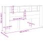 Preview: Bett-Kopfteil mit Ablagen Altholz-Optik 200x18,5x102,5 cm