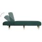 Preview: Chaiselongue Dunkelgrün Samt