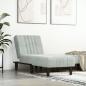 Preview: ARDEBO.de - Chaiselongue Hellgrau Samt