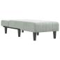 Preview: Chaiselongue Hellgrau Samt