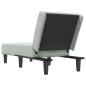 Preview: Chaiselongue Hellgrau Samt