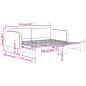 Preview: Tagesbett Ausziehbar Schwarz 90x190 cm Stoff