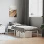 Preview: ARDEBO.de - Bettgestell Metall Weiß 75x190 cm