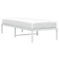 Preview: Bettgestell Metall Weiß 75x190 cm