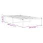 Preview: Bettgestell Metall Schwarz 100x190 cm