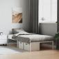 Preview: ARDEBO.de - Bettgestell Metall Weiß 100x200 cm