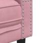 Preview: Chesterfield-Sofa mit Nackenrollen 2-Sitzer Rosa Samt