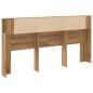 Preview: Bett-Kopfteil mit Ablagen Artisan-Eiche 200x18,5x102,5 cm