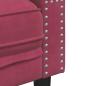 Preview: 3-tlg. Chesterfield-Sofa-Set mit Nackenrollen Weinrot Samt