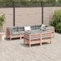 Preview: 7-tlg. Garten-Sofagarnitur mit Kissen Massivholz Douglasie