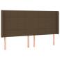 Preview: Boxspringbett mit Matratze & LED Dunkelbraun 160x200 cm Stoff