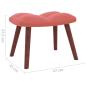 Preview: Schaukelstuhl mit Hocker Samt Rosa