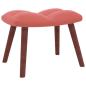 Preview: Schaukelstuhl mit Hocker Samt Rosa