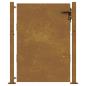 Preview: Gartentor 105x130 cm Cortenstahl