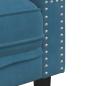 Preview: 2-tlg. Chesterfield-Sofa-Set mit Nackenrollen Blau Samt