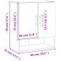 Preview: Wandschrank Braun Eichen-Optik 60x31x70 cm Holzwerkstoff