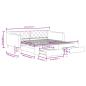 Preview: Tagesbett Ausziehbar mit Schubladen Schwarz 100x200 cm Stoff
