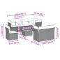 Preview: 9-tlg. Garten-Sofagarnitur mit Kissen Grau Poly Rattan