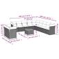 Preview: 12-tlg. Garten-Sofagarnitur mit Kissen Grau Poly Rattan