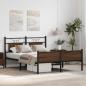 Preview: Bettgestell ohne Matratze Braun Eiche 137x190 cm Holzwerkstoff