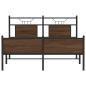 Preview: Bettgestell ohne Matratze Braun Eiche 137x190 cm Holzwerkstoff