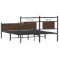 Preview: Bettgestell ohne Matratze Braun Eiche 137x190 cm Holzwerkstoff
