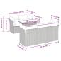 Preview: 6-tlg. Garten-Sofagarnitur mit Kissen Grau Poly Rattan Akazie