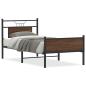 Preview: Bettgestell ohne Matratze Braun Eiche 90x190 cm Holzwerkstoff