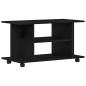 Preview: TV-Schrank mit Rollen Schwarz Eichen-Optik 80x40x45 cm