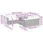 Preview: 11-tlg. Garten-Sofagarnitur mit Kissen Grau Poly Rattan