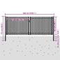 Preview: Gartentor Stahl 4x1,7 m Anthrazit