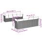 Preview: 9-tlg. Garten-Sofagarnitur mit Kissen Grau Poly Rattan