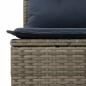 Preview: 8-tlg. Garten-Sofagarnitur mit Kissen Grau Poly Rattan