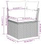 Preview: 6-tlg. Garten-Sofagarnitur mit Kissen Grau Poly Rattan