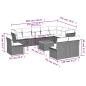 Preview: 11-tlg. Garten-Sofagarnitur mit Kissen Grau Poly Rattan