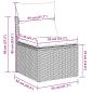 Preview: 11-tlg. Garten-Sofagarnitur mit Kissen Grau Poly Rattan