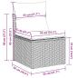 Preview: 6-tlg. Garten-Sofagarnitur mit Kissen Grau Poly Rattan